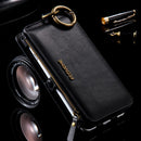 Detachable Wallet Flip Card Case Cover ID Card Money Storage Stand Cover COMPATIBLE FOR IPhone 6/6S iPhone Lovers Gift Black