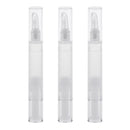 5ml Transparent Twist Pens Empty Lip Gloss Pen, Silicone Brush Tip, Cosmetic Ance Oil Container Concealer Liquid Tube, Pack of 3