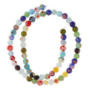 Wholesale Mix Colors Millefiori Flower Lampwork Glass Round Beads Loose Spacer Beads DIY Accessories 6mm