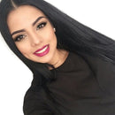 Black 24" Fashion Women Long Straight Synthetic Hair Wigs With Cap for Cosplay Costume Party or Daily Wear