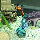 Plastic Automatic Take Off Aquarium Ornament Treasure Diver Black