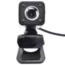 12MP USB Webcam Clip-on Web Chat Camera w/ Microphone for Computer Laptop PC Black