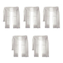 5Pcs Solid Sheer Voile Window Scarf valance curtain Divider Gray 100x200cm