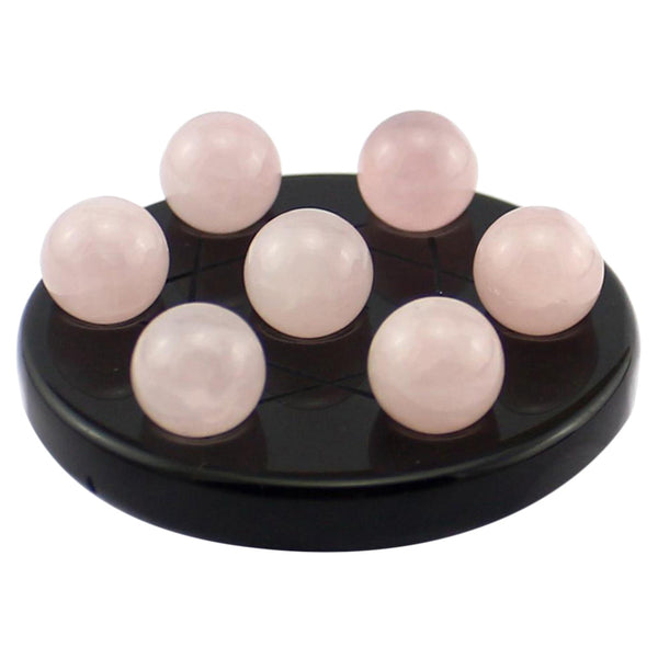 1 Set Natural Semi-Precious Stones Seven Crystal Array Obsidian Base Pink