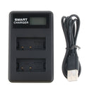 LP-E17 USB Travel Battery Charger Dual Channels with Charging Cable for Canon Rebel T6i T6s 8000D Kiss X8i Digital Cameras