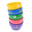 Set of 5 Colorful Miniature Wooden Bowl Pretend Play Toy for Young Children