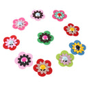 10 Pieces 4.5cm Leather Flower Rivet Appliques Decorative Accessories DIY Decoration