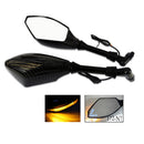 2pcs LED Integrated Turn Signals Side Rear Mirrors For Yamaha YZF R1 FZ1 FZ6