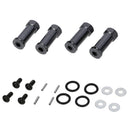 4 pieces Alloy SLA010 Wheel Hex Drive Extension Adapter for TRAXXAS SLASH 4x4 Black