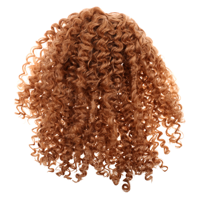 1/4 BJD Doll Long Curly Wig Brown Hairpiece for DOD LUTS SD SID Doll Hair Making Supplies