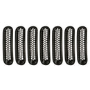 Trim Front Grille Cover Insert Mesh Grills Kit for 07-16 Jeep Wrangler JK Pack of 7