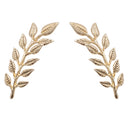 European Antique Ladies' Vintage Brooch Pin Scarf Ring Clip Leaves Pattern