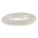 1 Yard Pearl Glass Beaded Lace Trims Applique Ribbon Sewing Craft wedding Dress Decoration
