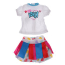 Handmade Fashion Colorful Top & Skirt Set Clothes Accessories for 40cm 16-inch Salon Doll Gifts