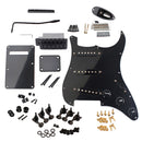 1 Set Guitar Replacement 3-ply SSS Prewired Pickup Pickguard for Electric Guitar Parts Black