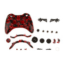 Replacement Case Shell Button Kit for Xbox 360 Controller-Red Skull