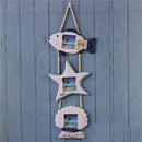 Wood Wall Hanging Three Maritime Object Picture Photo Frame Photo Holder