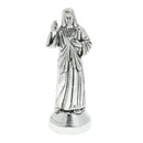 Mini Jesus Christ Statue Alloy Home Decoration Ornament Holy Religious Figurine 2.75'', Silver