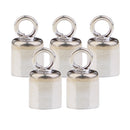 5 Pieces 925 Sterling Silver Necklace Cord End Tip Caps Fits 3mm for Kumihimo & Leather Jewellery Cord Wire