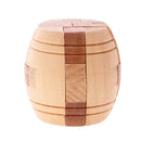 Wooden Intelligence Toy Kong Ming Lock Barrel Puzzle 3D Brain Teaser Puzzle for Kids Children
