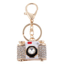 Rhinestone Crystal Fashion Camera Pendant Keyring Keychain Car Key Hanger