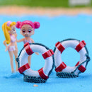 2Pcs Miniature Dollhouse DIY Craft Fairy Garden Life Woodeen Buoy Wall Decor