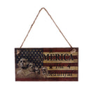 American USA Patriotic Wooden Hanging Plaque Sign-American The Beautiful