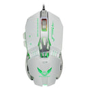 Adjustable 3200DPI Breathing LED Light Programming Gamer Mouse for PC Laptop White