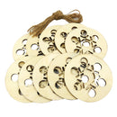 10Pcs Wooden Wood Base Disk Circle Snowflake Pieces for Crafting Cardmaking