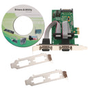 4 Port Pci-E To Rs232 Serial Expansion Card DB9 COM RS232 with Low Bracket