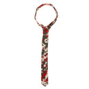 Men Women Vibrant Shine Cotton Soft Smooth Trendy Gorgeous Flower Printed Necktie