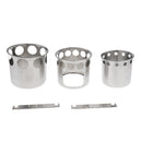 Portable Lightweight Stainless Steel Firewood Stove Outdoor Picnic Camping Burner + Bag