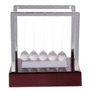 LED Light up Newton's Cradle Balance Balls Science Psychology Desk Toy Home Office Decoration Red Base 5.9x4.5x6.1in