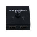 2-Port HDMI Bi-directional 2x1 Switch Switcher & 1x2 Splitter Selector 3D 4K
