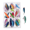 43pcs/Set Colorful Hard Fishing Lures Crankbait Artificial Baits with Hooks