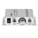 Lepy Hifi Stereo Power Digital 2x15W 2 Channel Amplifier with 3.5mm Audio Input for iPhone Computer MP3 Silver