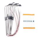 10pcs Sand Table Model LED Light Mini Street Light 13.7cm Height Single Head Lamppost for Railway Yard Decorations