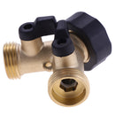 3/4'' 2 Way Double Garden Twin Tap Hose Pipe Splitter Faucet Connector Adaptor