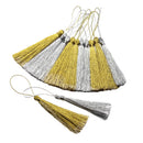 Pack of 30 Assorted 13cm Silky Floss Bookmark Tassels with 5cm Cord Loop and Small Chinese Knot for Jewelry Making, Souvenir, Bookmarks, Earring, Pendant DIY Craft Accessory