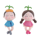 Micro Landscape Decor Resin Ornament Garden Bean Sprouts Lovers Statue