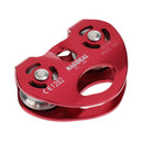 25KN Outdoor Rock Climbing Rescue Dual Pulley Aluminum Magnesium Alloy Climbing Gear Hammock Hanging Device