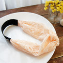 Lovely Girls Elastic Headband Lace Turban Knot Headwrap Hair Lace Band Orange