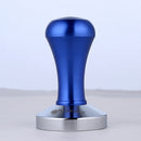 Stainless Steel Flat Base Aluminum Coffee Tamper Coffee Bean Handle Press Tool Coffee Maker Accessory Blue