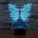 Creative Butterfly 3D LED Night Light 7 Colors Touch Switch Desk Lamp Decor