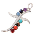 7 Color Cross Shape Spritual Necklace Pendant Semi-natural Gemstone Pendant