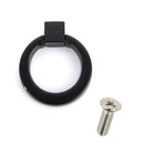 Easy Install Modern Cabinet Drawer Wardrobe Door Hardware Ring Knob Wardrobe Cupboard Pull Handle With 1 Mounting Screw -Black