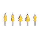 5pcs 1/2'' Shank Rail&Stile Cabinet Door Cutter Router Bit Tool Woodcutters