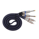 Audio Cable Dual 1/4" 6.35mm To Dual RCA Phono For Mixer Amplifier 1.5m