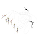 Fishing Rigs Lures Fish Skin Baits Flasher Sabiki Rigs with Barrel Swivels Hook 8