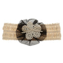 Fashionable Lace Flower Design Charms Kids Baby Girl Toddler Headband Hair Band Headwear Hair Decor Accessory Black